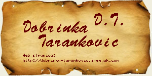 Dobrinka Taranković vizit kartica